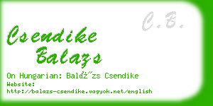 csendike balazs business card